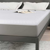 Mattress Topper White 140 x 200 x 6 cm Jaquard Fabric 4106194
