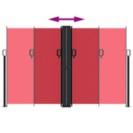 Retractable Side Awning Red 160x1200 cm 4004822
