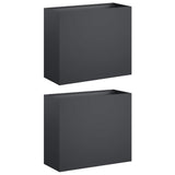 Garden Planter 2 pcs Anthracite 50 x 20 x 40 cm 8005447