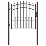 Fence Gate with Spikes EMMEN 100 x 100 cm Powder-coated steel 42009002