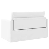 Folding Sofa Bed White 124 x 71 x 78 cm Faux Leather 42030519