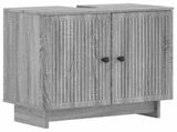 2 Piece Bathroom Cabinet Set EDE Grey Sonoma Engineered Wood 3417987