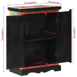 Hand Painted Sideboard with Doors 53x30x75 cm Solid Wood Mango 350681