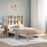 Bookcase Bed without Mattress 90x200 cm Solid Wood Pine 3321581