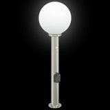 Bollard Lights with Sensor&Outlet 3 pcs 80 cm Stainless Steel IP44 4006108