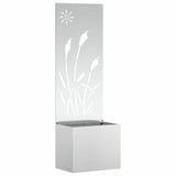 Garden Privacy Screen Silver 50 x 140 cm Galvanised steel 876432