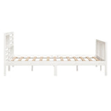 3101134 Bed Frame without Mattress White Solid Wood 140x190 cm