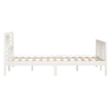 3101149 Bed Frame without Mattress White Solid Wood 120x200 cm