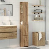 Bathroom Cabinet Artisan Oak 25x25x170 cm Engineered Wood 856653