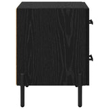 Bedside Cabinet with Drawer 2 pcs Black Oak 40 x 35 x 47.5 cm 882029