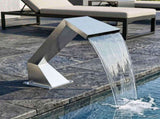 Pool Waterfall with RGB LEDs Stainless Steel 63.5 x 29 x 51 cm 42039236