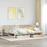 Daybed with Trundle and Drawers without Mattress 90x200 cm 3302251