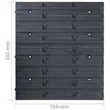 146282 96 Piece Storage Bin Kit with Wall Panels Blue