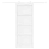 Sliding Door ORKDAL White 83 x 202 cm Solid Pine Wood 3333421