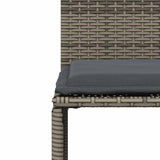 ZNTS 7 Piece Garden Dining Set with Cushions Grey Poly Rattan 369011