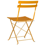 Garden Folding Chair Folding 2 pcs Mustard 42 x 46 x 82cm Metal 42002957