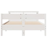 Bed Frame without Mattress White 120x200 cm Solid Wood Pine 3306190