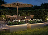 Garden Planter with LED 2 pcs Silver 40 x 80 x 40 cm 8008163