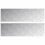 Stair Tread Rectangular 2 pcs Silver 100 x 30 cm Aluminium 4104311