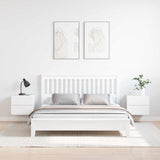 Bedside Table 2 pcs White 39 x 34 x 33 cm Solid pinewood 873508