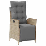 Garden Dining Set with Cushion 5 pcs Beige Poly Rattan 3380563
