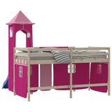 Curtains for Loft Bed with Tower Pink Polyester 835924