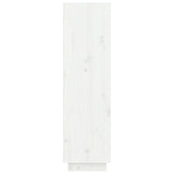 Shoe Cabinet White 60x34x105 cm Solid Wood Pine 813551