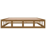 Bed Frame without Mattress Honey Brown 200x200 cm Solid Wood 820819