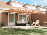 Retractable Awning Yellow and Orange 450 x 350 x 165 cm 3331089