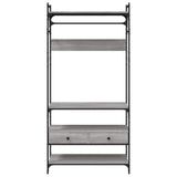 Wardrobe with Drawers Grey Sonoma 89x39x184.5 cm Engineered Wood 838956