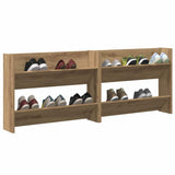 Shoe Cabinet 2 pcs Artisan Oak 81 x 18 x 60 cm Engineered Wood 875025