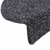 Stair Mats Self-adhesive 20 pcs 56x17x3 cm Dark Grey Half Round 3365668