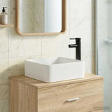 Bathroom Wash Basin Matte Black 36.5 x 36.5 x 13 cm Metal 890251