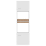 Microwave Cabinet Lyon White 60x57x207 cm Engineered Wood 802546