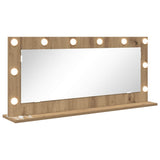 Vanity Mirror Rectangular Artisan Oak 100 x 45 x 18 cm 868332