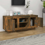 TV Cabinet Smoked Oak 102x35x45 cm Engineered Wood 817225