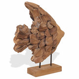 ZNTS Fish Sculpture Teak 40x12x57 cm 244565