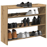 Shoe Rack Artisan Oak 80x25x62 cm Engineered Wood 859922