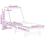 Sun Lounger 2 pcs Solid Acacia Wood Brown 3325195