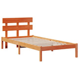 Bed Frame with Headboard Brown 80 x 200 cm Solid Pine wood 872136