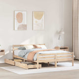 Bed Frame without Mattress 140x190 cm Solid Wood Pine 3301602