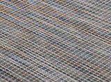 Outdoor Flatweave Rug 200x280 cm Brown and Blue 340819
