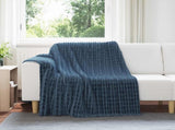Throw Blankets 6 pcs Navy Blue 200 x 150 cm Fleece 42016958