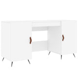 Desk White 140x50x75 cm Engineered Wood 829516