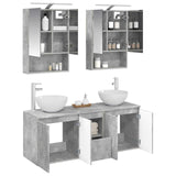 Bathroom Cabinet Set 5 pcs Concrete Grey 50 x 14.5 x 70 cm 3406362