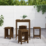 5 Piece Garden Bar Set Honey Brown Solid Wood Pine 3157742