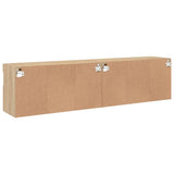 TV Wall Cabinets with LED Lights 2 pcs Sonoma Oak 80x30x40 cm 837202