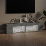 TV Cabinet with LED Lights Concrete Grey 135x39x30 cm 804233