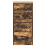 Garage Storage Cabinet Smoked Oak 40x51x85 cm Solid Wood Pine 860593