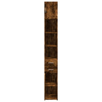 Slim Storage Cabinet Smoked Oak 30x42.5x225 cm Engineered Wood 3281270